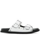 Versus Dome Stud Sandals - White
