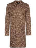 Burberry Keats Tb Logo Print Raincoat - Brown