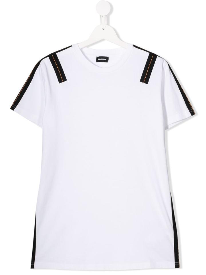 Diesel Kids Panelled T-shirt - White