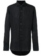 Alessandro Gherardi Long Sleeve Shirt, Men's, Size: 44, Black, Linen/flax