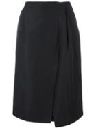 Vetements Front Slit A-line Skirt, Women's, Size: Medium, Black, Polyester/viscose/wool