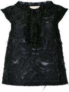 L'autre Chose - Frayed Sleeveless Top - Women - Cotton/polyamide/polyester - 44, Black, Cotton/polyamide/polyester