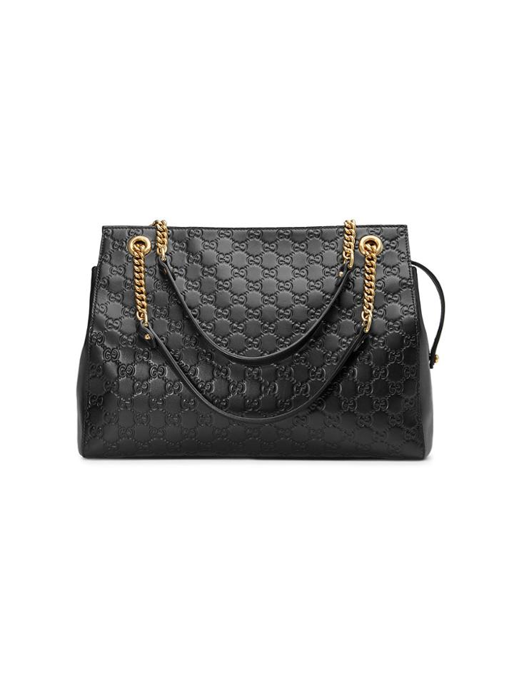 Gucci Soft Gucci Signature Shoulder Bag - Black