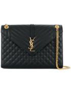 Saint Laurent Large Monogram Envelope Bag - Black