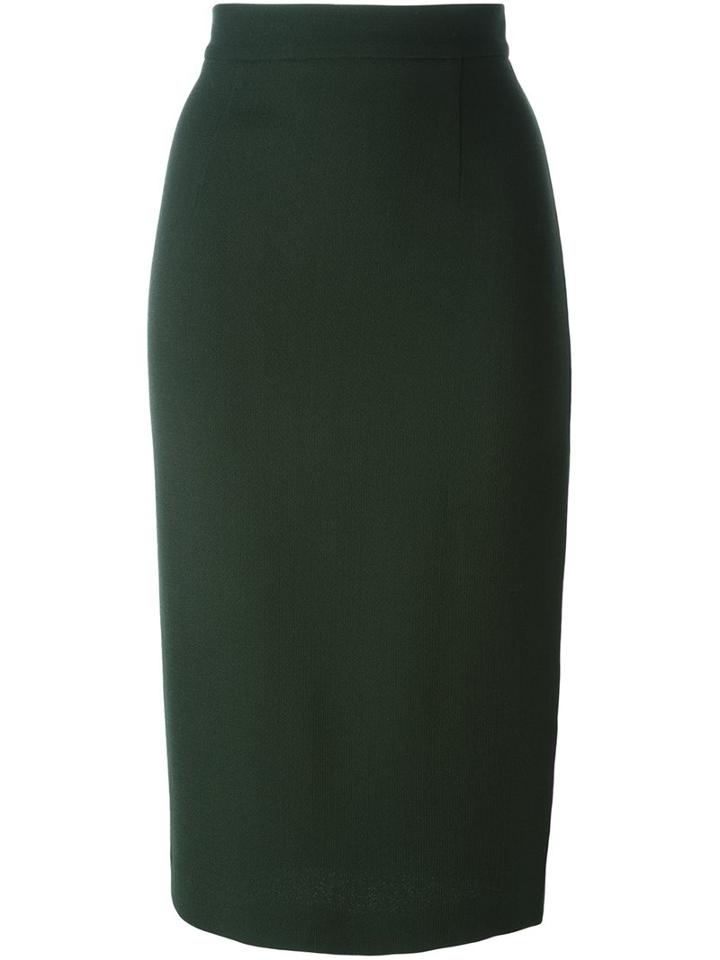 P.a.r.o.s.h. Pencil Skirt, Women's, Size: Small, Green, Polyamide/spandex/elastane/wool