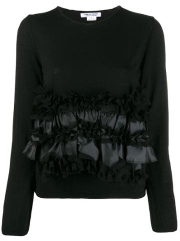 Comme Des Garçons Comme Des Garçons Ruffle Front Sweater - Black