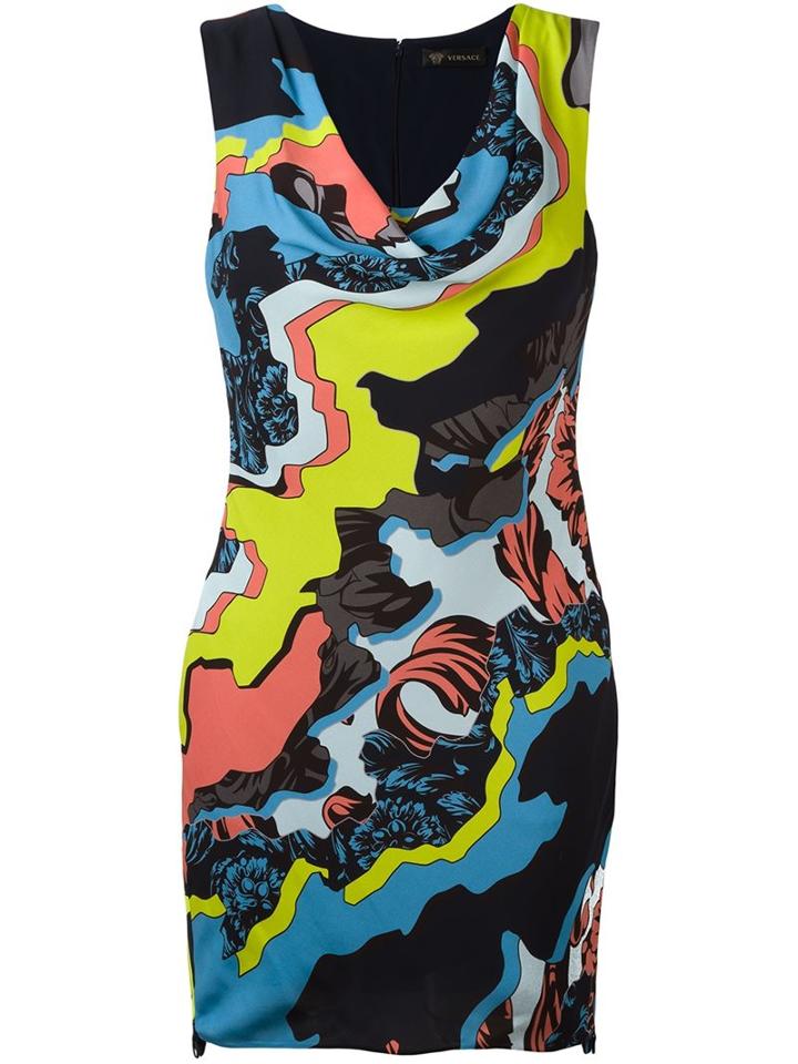 Versace 'jagged Baroque' Dress, Women's, Size: 40, Silk/acetate/viscose