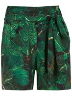 Isolda Lauren Printed Shorts - Green