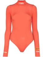 Heron Preston Ctnmb Embroidered Bodysuit - Orange
