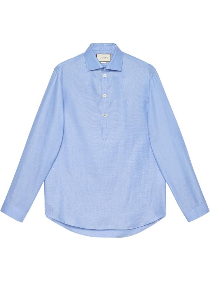 Gucci Cotton Oversize Shirt - Blue