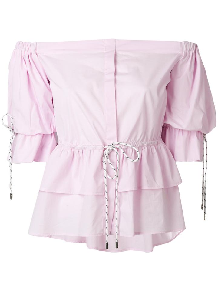 Christian Pellizzari Strapless Shirt - Pink & Purple
