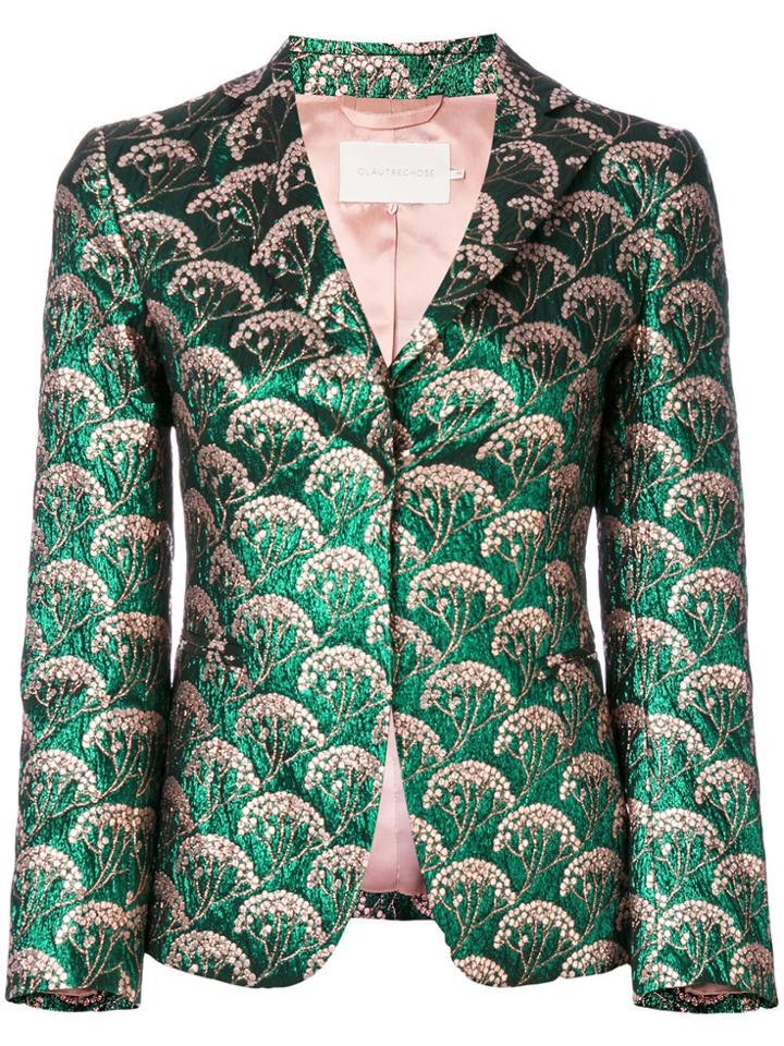 L'autre Chose Jacquard Blazer - Green