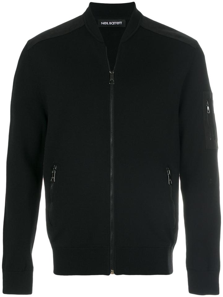 Neil Barrett Varsity Cardigan - Black