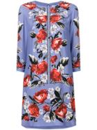 Erdem Floral Print Shift Dress - Blue