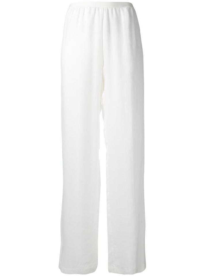 Gentry Portofino - Elastic Waistband Trousers - Women - Silk/viscose - 40, White, Silk/viscose
