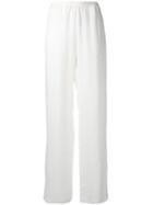 Gentry Portofino - Elastic Waistband Trousers - Women - Silk/viscose - 40, White, Silk/viscose