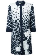 Alberta Ferretti Printed Longline Shirt, Women's, Size: 42, Blue, Cotton/silk/polyamide/other Fibers