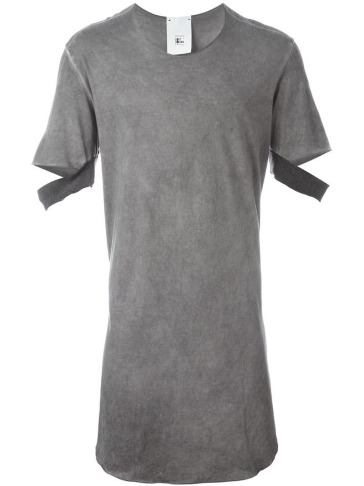 Lost & Found Rooms Cut-out Sleeves Long T-shirt, Men's, Size: Xl, Grey, Cotton