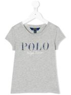 Ralph Lauren Kids - Logo Embroidered Print T-shirt - Kids - Cotton - 8 Yrs, Grey