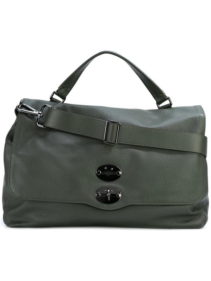 Zanellato Postina Large Tote, Men's, Green, Leather