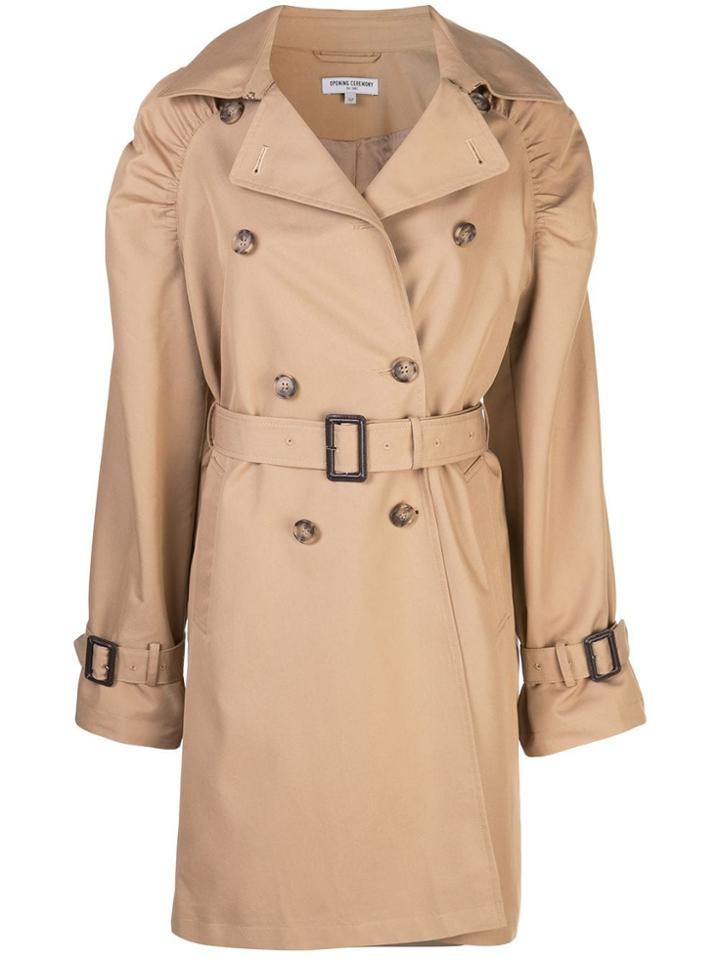 Opening Ceremony Belted Trench Coat - Brown