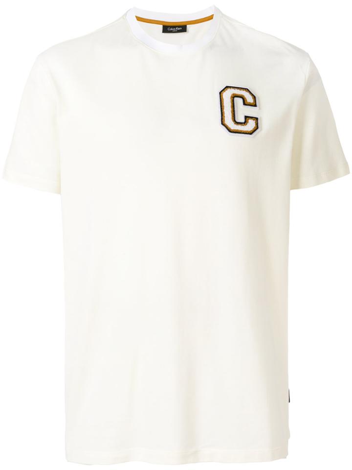 Calvin Klein Jeans Logo Applique T-shirt - Nude & Neutrals