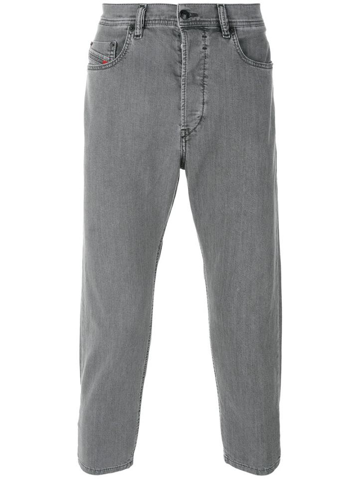 Diesel - Stretch Tapered Cropped Jeans - Men - Cotton/spandex/elastane - 29, Grey, Cotton/spandex/elastane