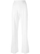 Vivetta Floral Embroidered Wide Leg Trousers - Black