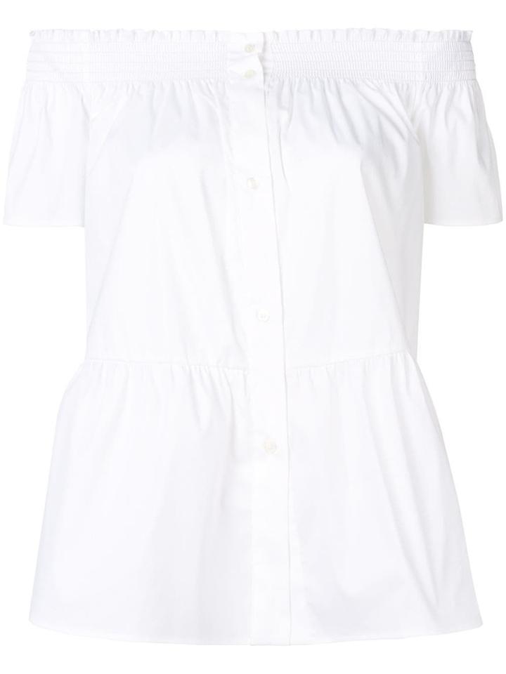 Red Valentino Buttoned Off-shoulder Blouse - White