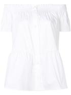 Red Valentino Buttoned Off-shoulder Blouse - White