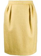 Max Mara Textured Short Skirt - Yellow