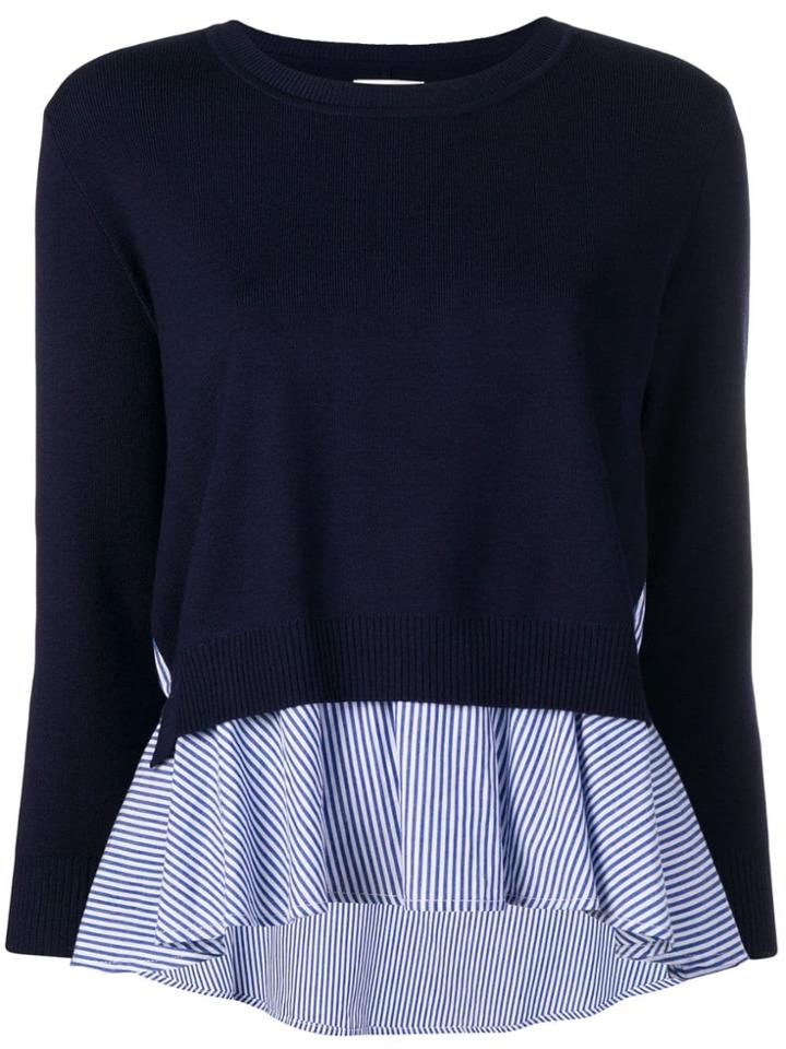 Jovonna Dixie Peplum Sweater - Blue