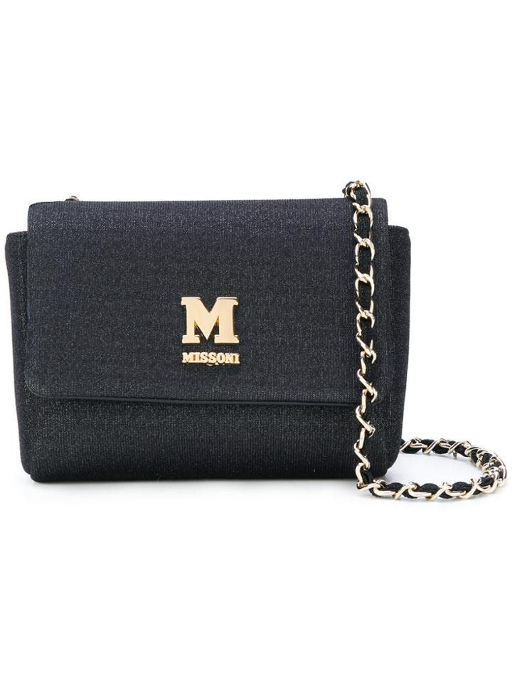 M Missoni Chain Strap Shoulder Bag - Black