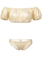 Lisa Marie Fernandez Printed Bikini - Gold
