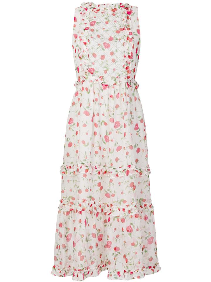 Dodo Bar Or Rose Print Summer Dress - White