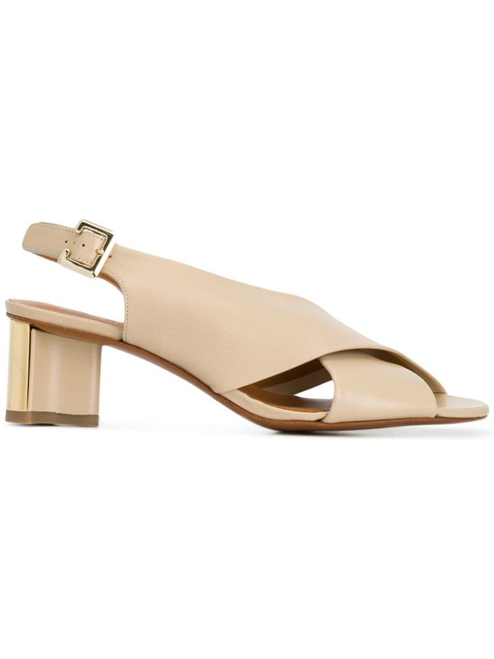 Clergerie Adrienne Slingback Sandals - Neutrals