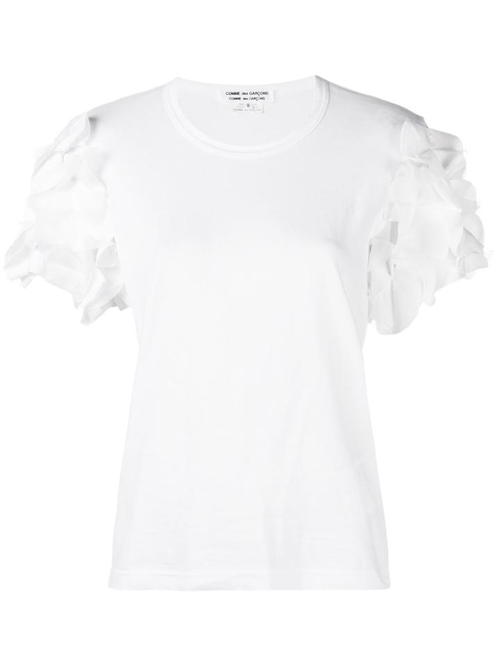 Comme Des Garçons Comme Des Garçons Ruffle Sleeve T-shirt - White