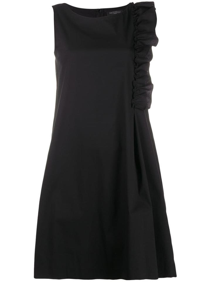 Antonelli Asymmetric Ruffle Dress - Black