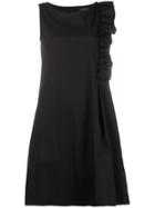 Antonelli Asymmetric Ruffle Dress - Black
