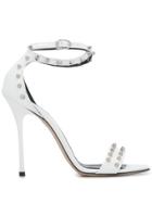 Marc Ellis Studded Stiletto Sandals - White