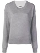 Mm6 Maison Margiela Round Neck Sweater - Grey