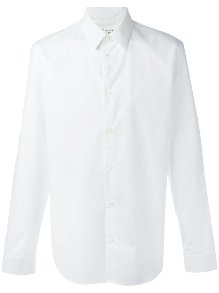Maison Margiela Striped Shirt, Men's, Size: 41, White, Cotton