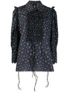 Horror Vacui Goldilocks Floral Print Blouse - Blue