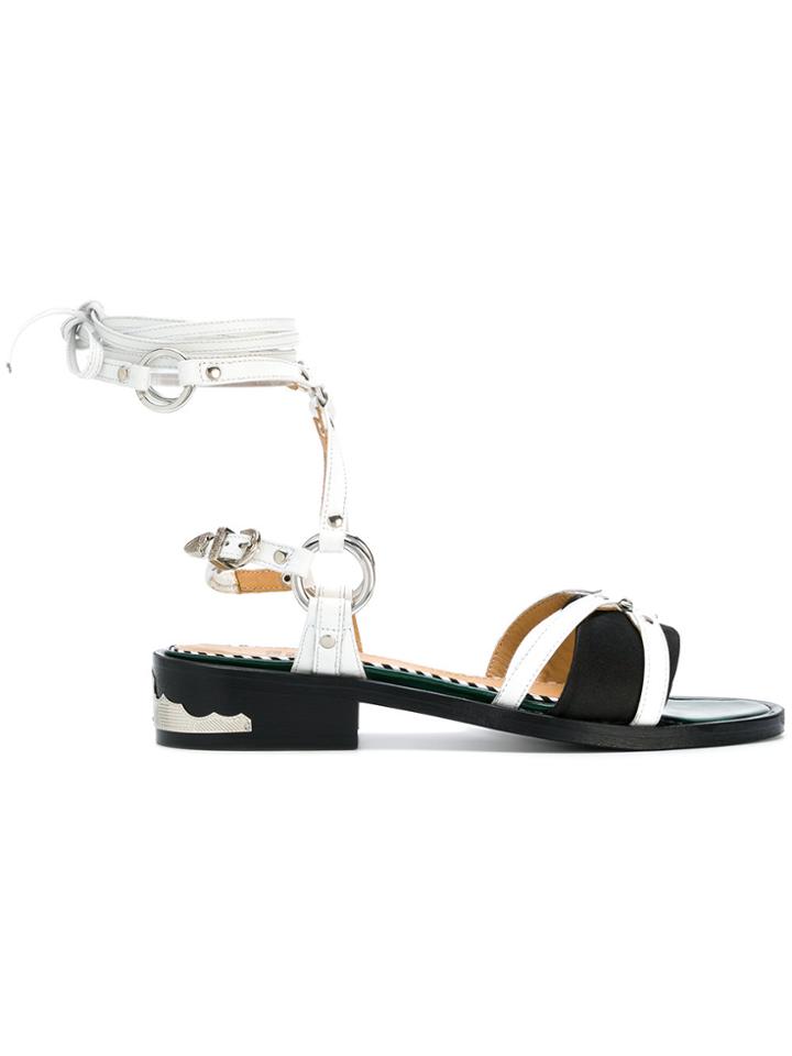 Toga Pulla Strappy Western Sandals - White