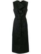 Lemaire Draped Neck Maxi Dress - Black