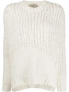 Maison Flaneur Loose-fit Crew Neck Jumper - White