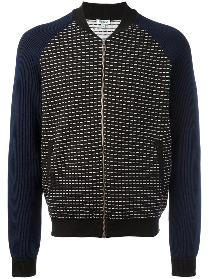 Kenzo Zip-up Knitted Bomber - Black
