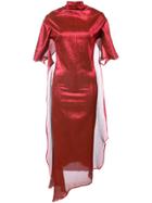 Paula Knorr High Neck Fitted Dress - Red