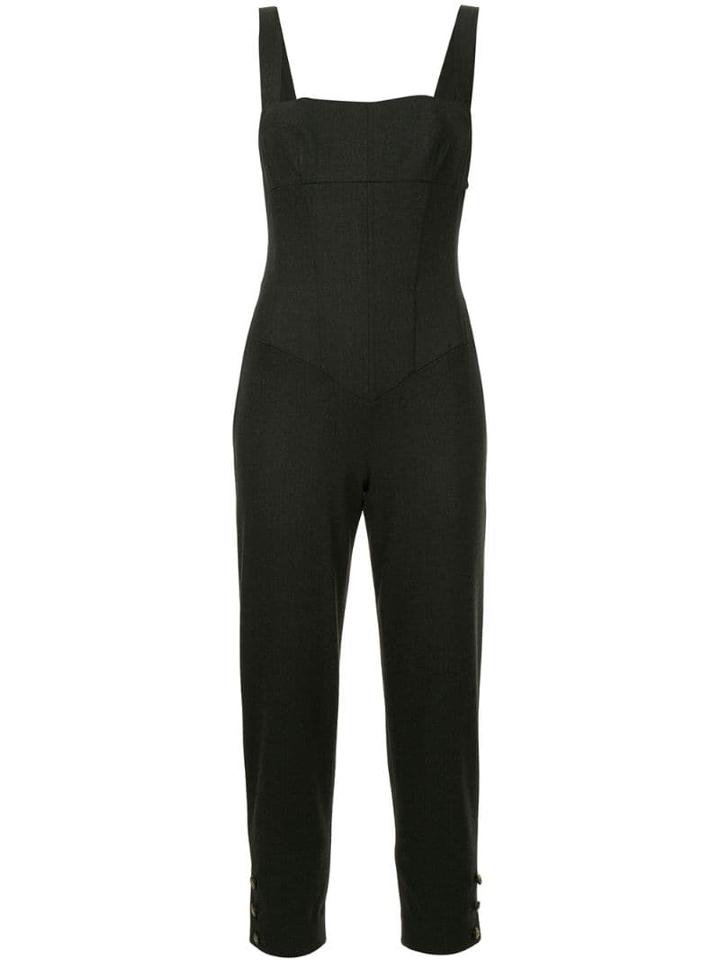 Chanel Pre-owned Cropped Slim Jumpsuit - Black