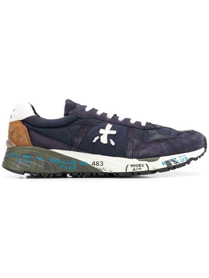 White Premiata Mase Sneakers - Blue